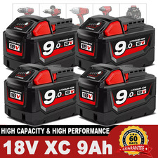18V 9.0Ah Extended Lithium 48-11-1880 Battery for M18 For Milwaukee lot