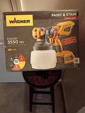 Wagner Flexio 3550 18v Cordless Handheld HVLP Paint and Stain Paint Sprayer.
