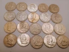 20 XF-Unc Franklin Half Dollars 90% Silver $10 Face Value