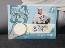 2005-06 Upper Deck SP Game Used Significant Numbers Rookie Auto Ryan Getzlaf /51