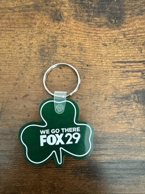 Philadelphia Rubber Keychain Fox TV 29 Green Shamrock St Patrick s Day Pattys