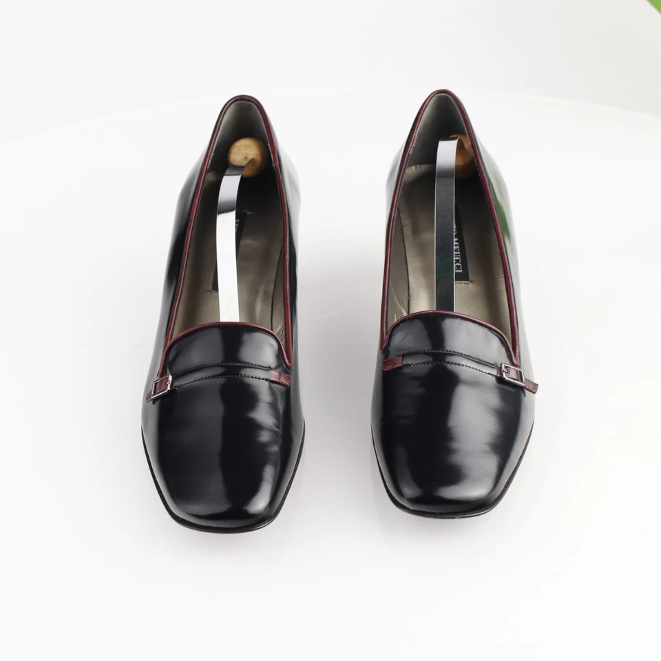 Zapato de vestir de colección Sesto Meucci para mujer talla 10 burgungy tacón medio punta cuadrada Foto 3 de 4