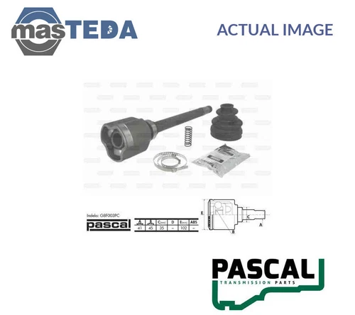 G8F003PC DRIVESHAFT CV JOINT KIT FRONT RIGHT INNER PASCAL FOR PEUGEOT BOXER - Picture 1 of 5