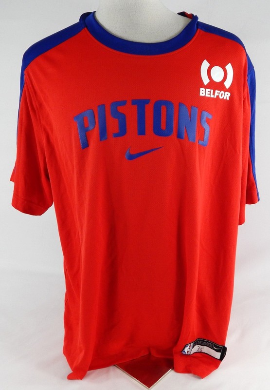 2024-25 Detroit Pistons Tolu Smith #35 Game Used Red Shooting Shirt XXL DP105388