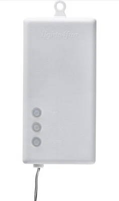 Lights4fun Outdoor White Battery Box Type D with Timer 8 Lighting Functions