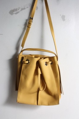 Zara Damen Schultertasche Handtasche Tasche Gelb (BA2)