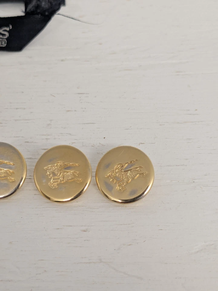 Burberrys Prorsum 8 Gold Tone Replaceent Blazer Buttons Knight Logo Low Relief - Image 4 of 4
