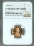 1980 S Lincoln Cent NGC PF69 RD Ultra Cameo Quality