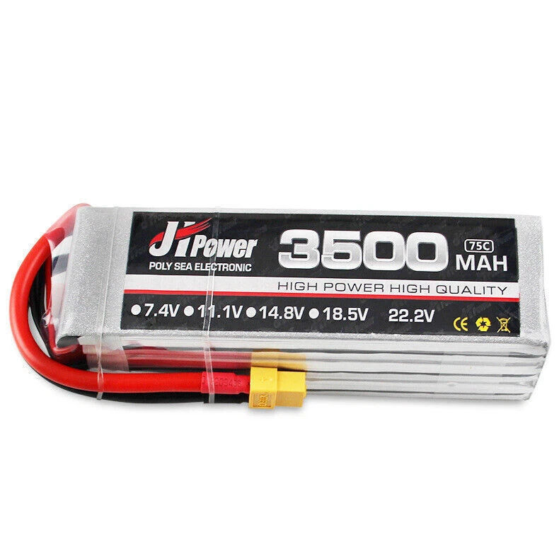 JHPOWER 3500mAh 14.8V 75C 4S Battery Rechargeable for RC Model Airplane/Car/Boat - Image 2 of 4