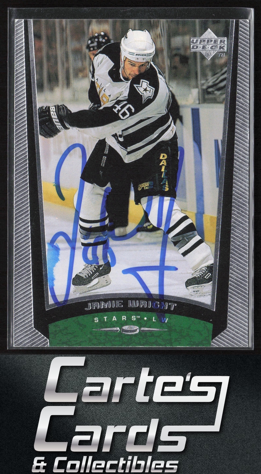 Jamie Wright 1998-99 Upper Deck #253 Dallas Stars TTM/IP Signed Auto