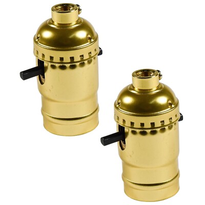 2er-Set ON-OFF E26 Lampenfassung für Zing Ear ZE-311B 1/8 IP Gewinde UL
