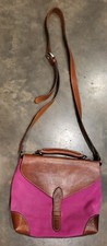 Most Wanted Usa Leather Pink Suede Adjustable Strap Crossbody Cross Over Purse
