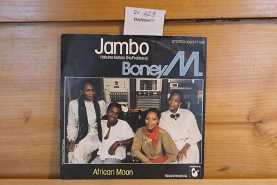 .@@@ 7'' Single, Boney M., Jambo Hakuna Matata - African Moon, 1983 Hansa