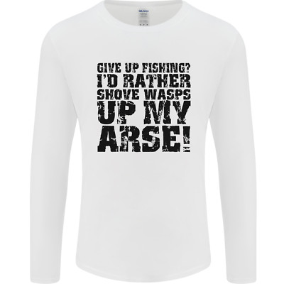 Angeln aufgeben? Fischer Angeln Herren Langarm T-Shirt