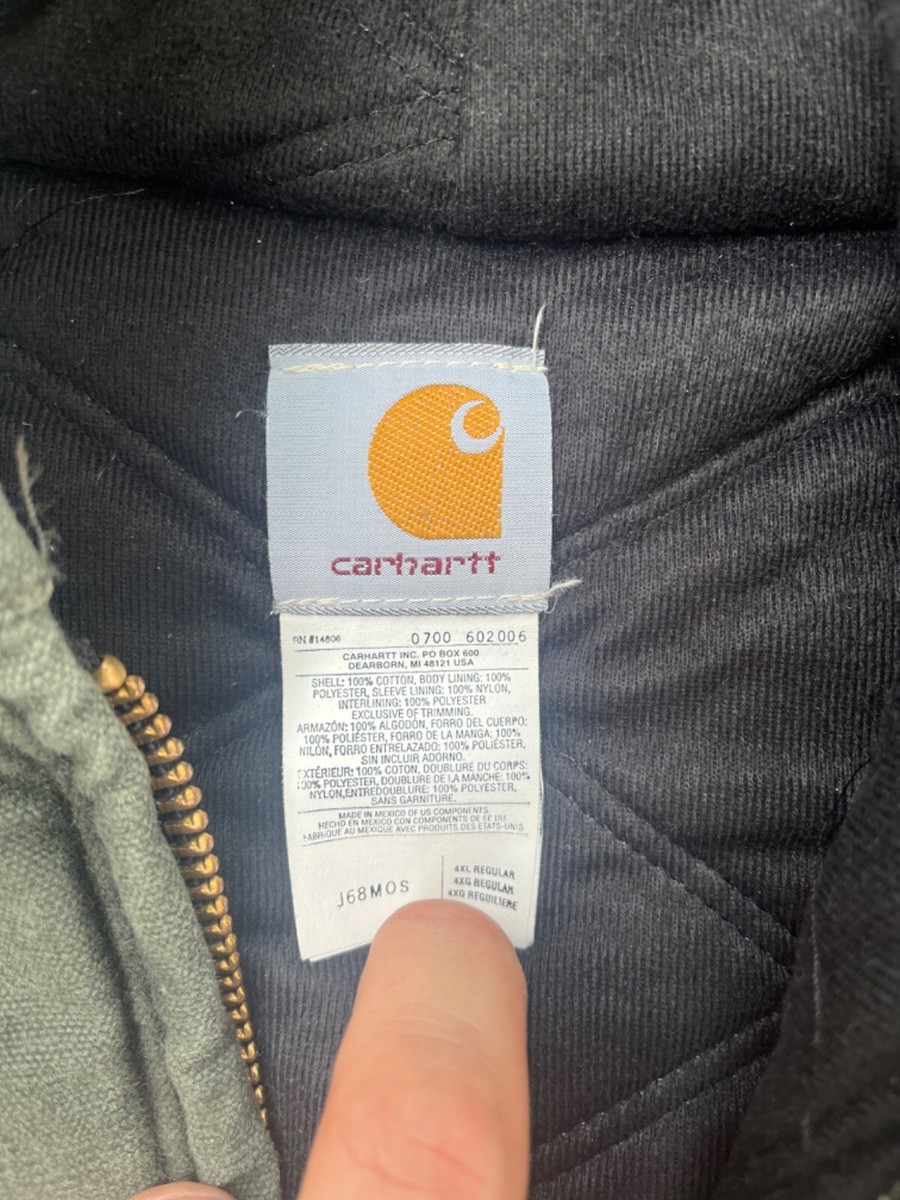 Vintage 90s Carhartt J68 MOS Moss Green Canvas Hooded Work Vintage 90s Carhartt J68 MOS Moss Green Canvas Hooded Work