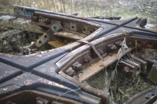 Railroad Slide - Detroit Toledo & Ironton Station Track Crossing Riga MI 1982