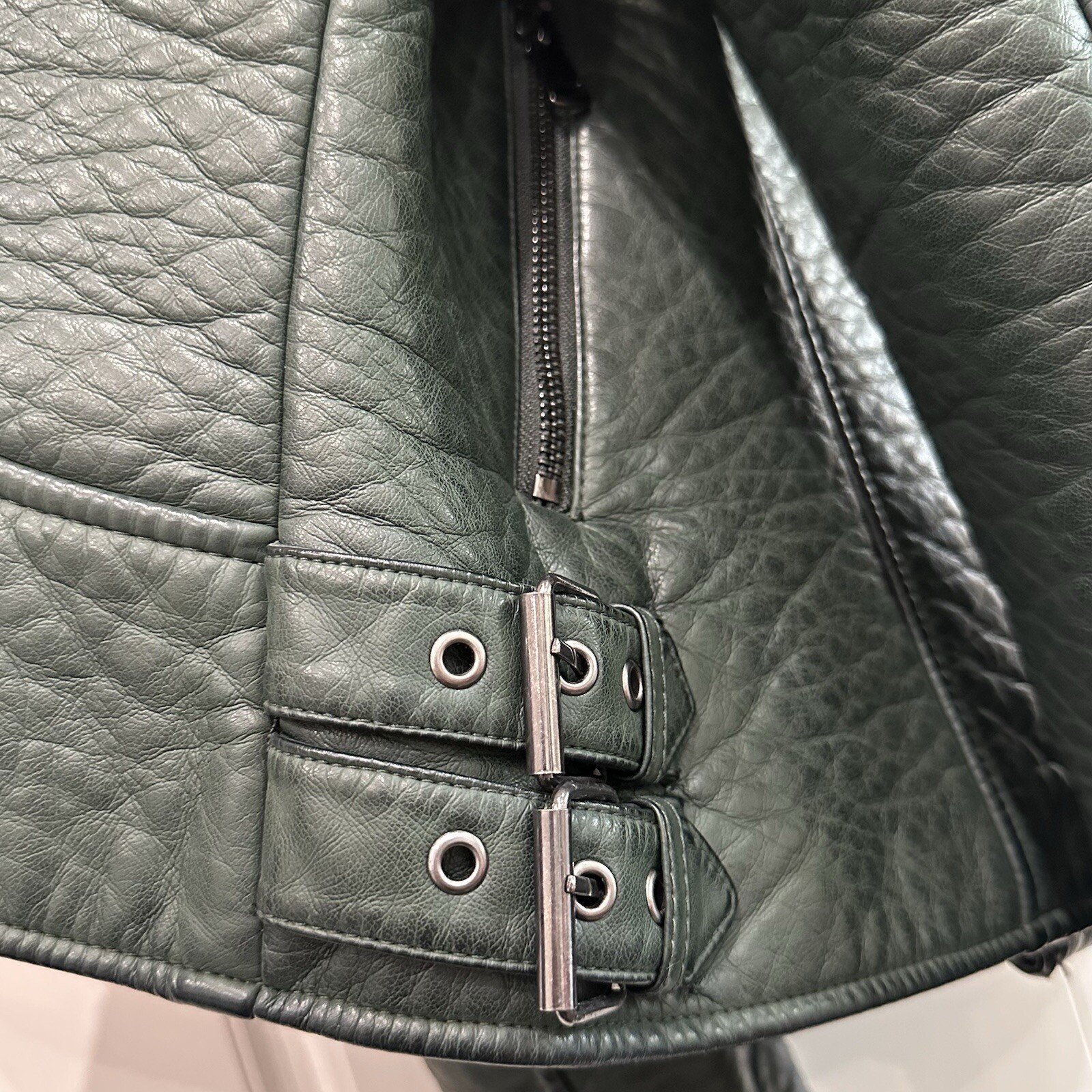 Medium Size Double Breasted Jacket, Dark Green. V… - image 5