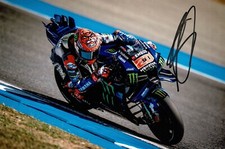 Fabio Quartararo #20 Monster Energy Yamaha Rider Signed 12x8 Photo + Dealer COA