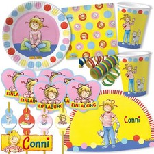 XXL-Partyset MEINE FREUNDIN CONNI für 8 Kinder, 104 Teile Kindergeburtstag Deko