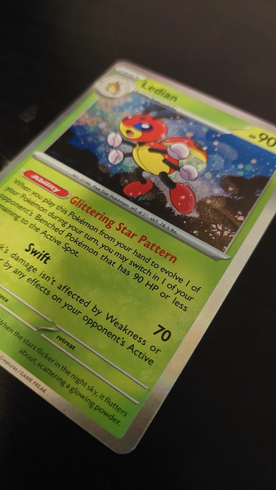 Ledian 3/142 Holographic Pokemon card