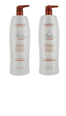 lanza healing haircare  volume Thickening shampoo & conditioner liter duo 