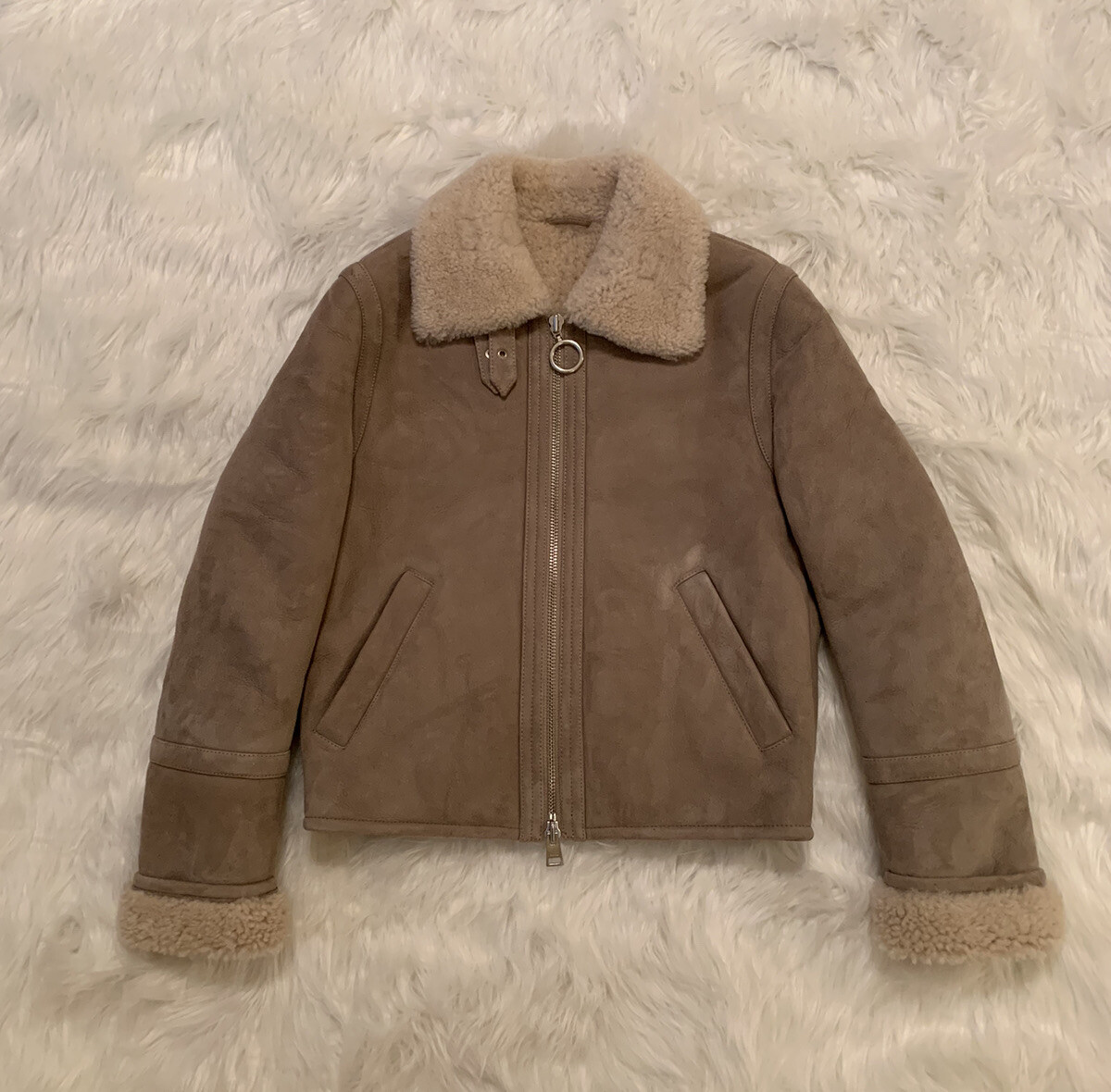 AMI Paris Alexandre Mattiussi New Suede Shearling Jacket