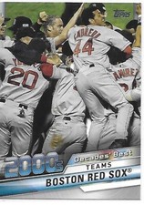 2020 Topps Update Baseball Decades' Best Boston Red Sox Team Card            #51