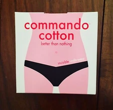 Brand New With Packaging Never Opened, Commando Cotton Thong, M/L, Black