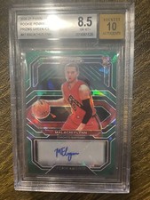 Malachi Flynn 20-21 Prizm Rookie Penmanship Green Ice #RP-MFL 1/16 BSA Auto 10
