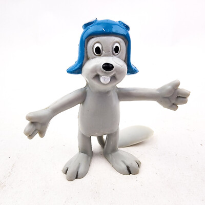 Vintage Rocky Bullwinkle Bendy Bend Toy flying squirrel JESCO 1986 Ward Hong Kon