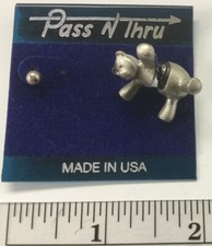 Teddy Bear Pass N Thru Earring Set
