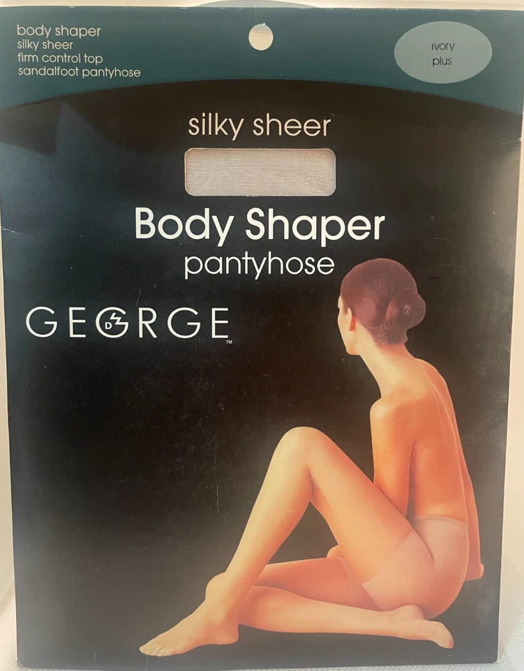 Pantimedias modeladoras de cuerpo, cizalla sedosa, negras o marfil, plus Foto 3 de 4