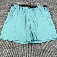 L.L. Bean Shorts Mens Size XL Extra Large Blue Belted Lined Swim Trunks Sharp