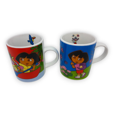Dora Tasse Kindertasse Porzellan Pios Becher Kinder Henkelbecher 2006 Viacom JR