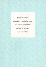 Sincere SYMPATHY LOSS OF FATHER Card, Warmly Remembered by Hallmark Envelope