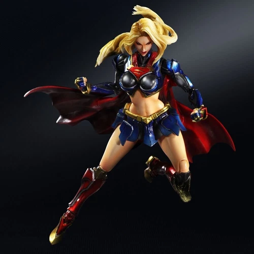 Justice League Play Arts Kai SUPERGIRL Action Figure Collection Gift Boxed 25 Cm - Picture 4 of 7