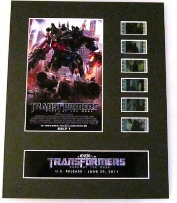 TRANSFORMERS 3 DARK OF THE MOON 35mm Movie Original Film Cell Display 8x10 Retro