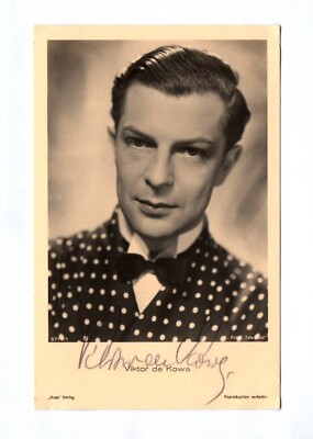 Viktor de Kowa Ross Publisher Original Autograph Real Photo Circa 1940 Autograph Card