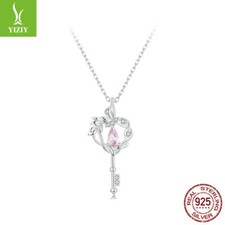 Fashion 925 Sterling Silver Butterfly Vine Heart Necklace For Women Gift Jewelry