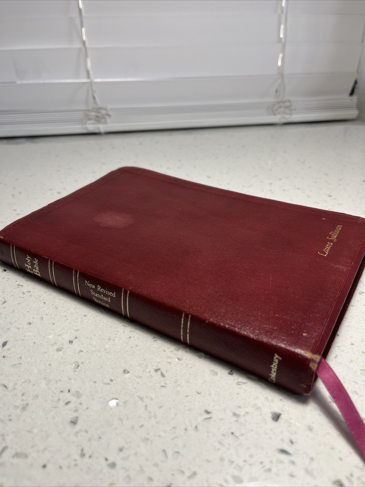 Holy Bible NRSV Leather Bound Study Edition 1990 Cokesbury