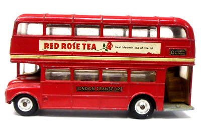 rare Corgi Routemaster DOUBLE DECKER BUS Red Rose Tea 1/43 diecast