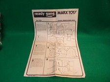 Vintage Marx Toys Ready Gang 1977 No.1703 Western Cowboy Set Instruction Sheet