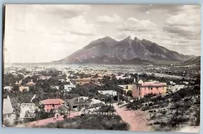 Nuevo Leon Mexico Postcard Partial View of Monterrey 1944 Vintage RPPC Photo