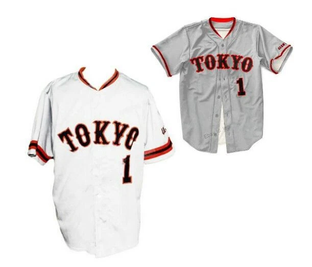 Throwback Sadaharu Oh #1 Japan Tokyo Giants Baseball Jerseys Sewn