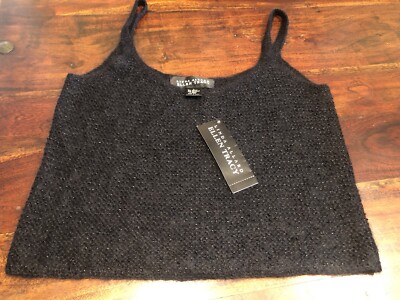 New Linda Allard Ellen Tracy Women's Black W/ Black Sequins Tank Top Medium
