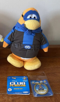 Club Penguin Series 12 Shadow Guy Plush Soft Toys With Coin Rare