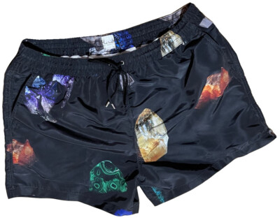 PAUL SMITH NETZFUTTER CRISTALS / GEMS PRINT SCHNELLTROCKNENDE BADESHORTS GR- XL