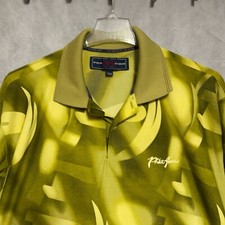 VTG Phat Farm Polo Men XXL Green Hip Hop Shirt Streetwear Skate AOP Performance