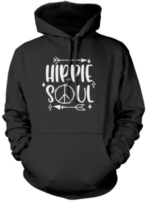 Hippie Seele Unisex Hoodie Glück Positivität Spirituelle Kristalle Mond Yoga