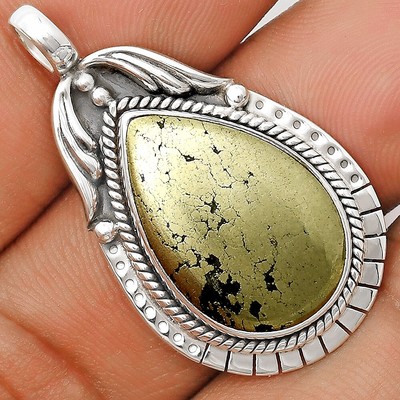 Apache Gold Healer's Gold - Arizona 925 Sterling Silver Pendant Jewelry P-1568